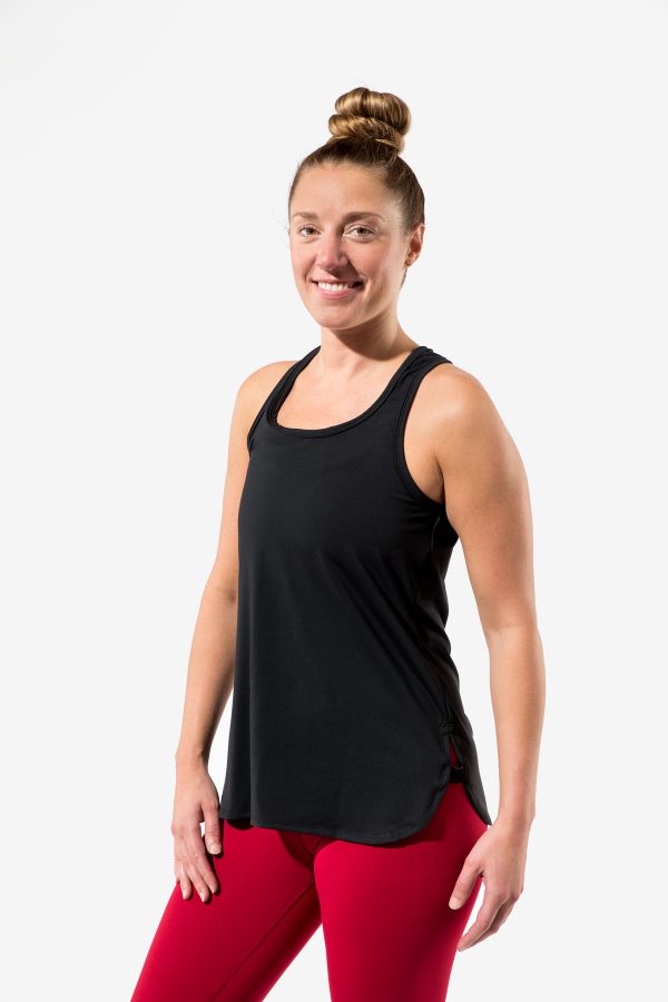 Maggie Black Racer Tank 6670